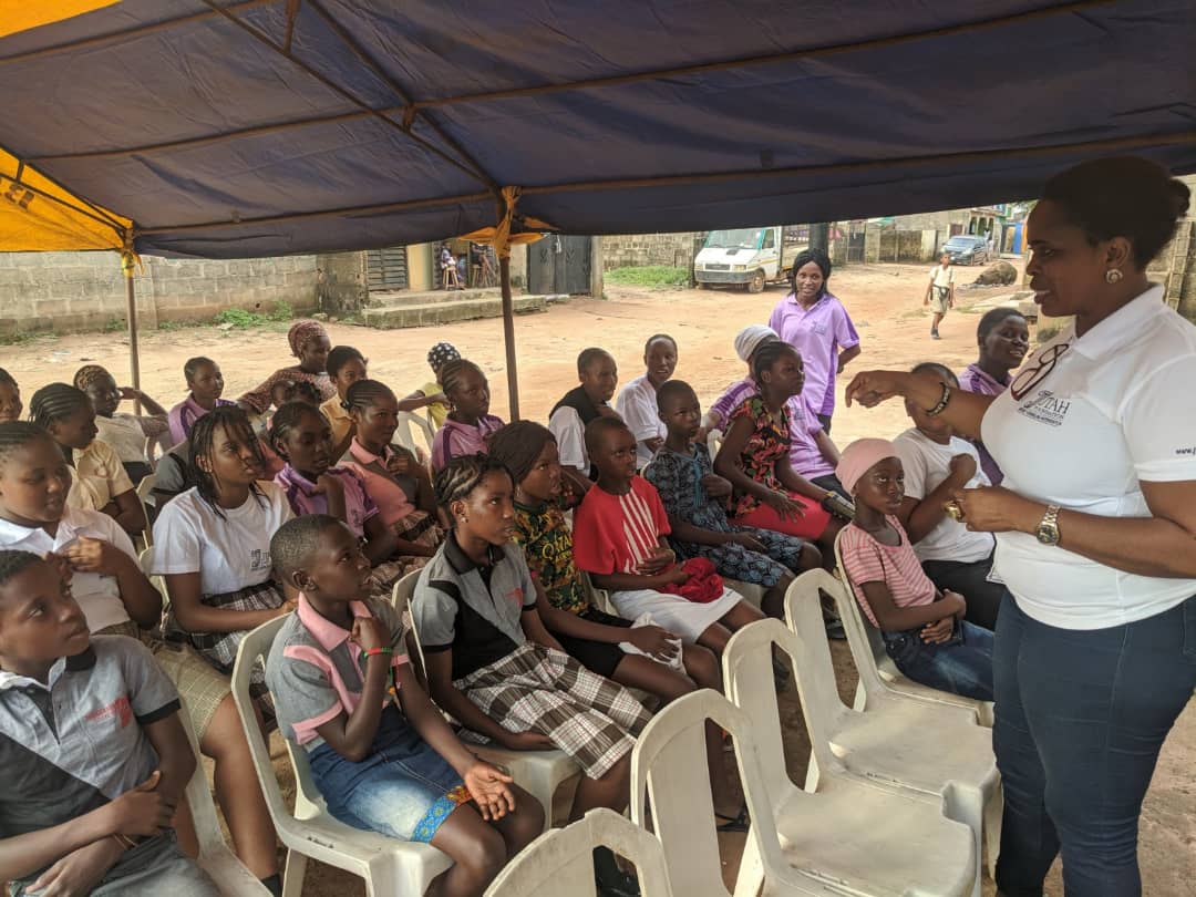 Students learning in a classroom